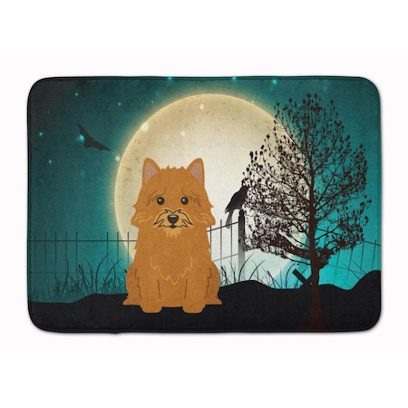 Carolines Treasures Halloween Scary Norwich Terrier Machine Washable Memory Foam Mat BB2210RUG